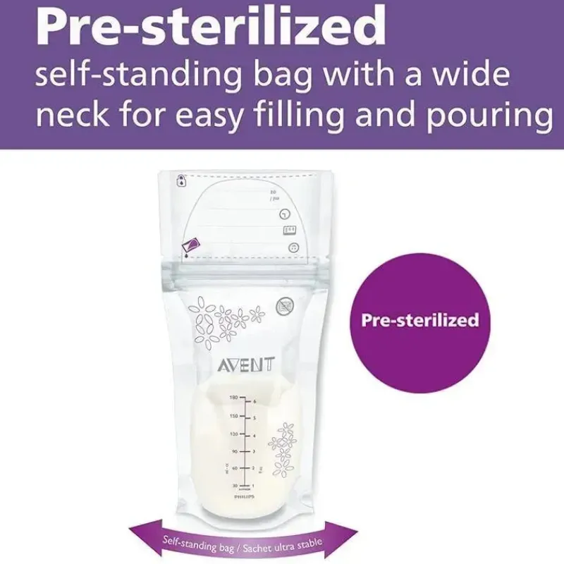 Philips Avent Food Storage*Avent - 50Ct Breast Milk Storage Bags, 6Oz/180Ml