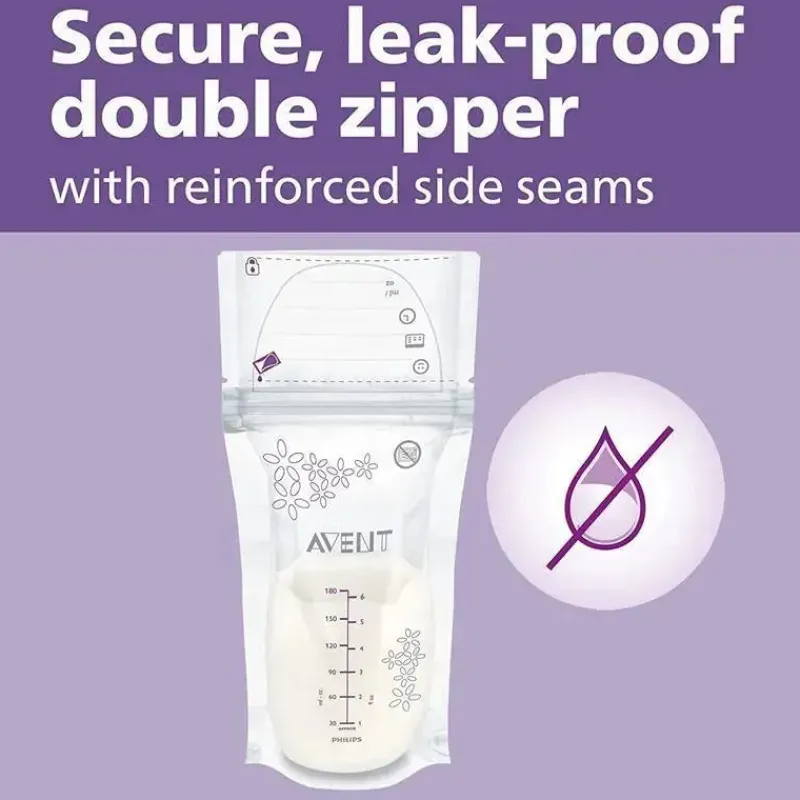 Philips Avent Food Storage*Avent - 50Ct Breast Milk Storage Bags, 6Oz/180Ml