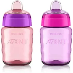Philips Avent Straw, Sippy & Training Cups|Dishes, Utensils & Food Containers*Avent - 2Pk My Easy Sippy Cup, Pink/Purple, 9Oz