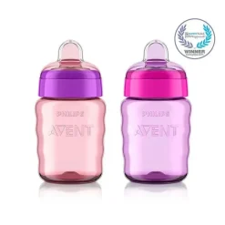 Philips Avent Straw, Sippy & Training Cups|Dishes, Utensils & Food Containers*Avent - 2Pk My Easy Sippy Cup, Pink/Purple, 9Oz