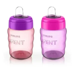 Philips Avent Straw, Sippy & Training Cups|Dishes, Utensils & Food Containers*Avent - 2Pk My Easy Sippy Cup, Pink/Purple, 9Oz