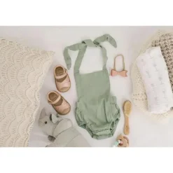 Babe Basics Baby One-Pieces*- Summer Baby Romper, Sage