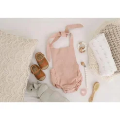 Babe Basics Baby One-Pieces*- Summer Baby Romper, Blush