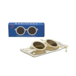 Babiators Gift For Toddler|Sunglasses*- Euro Round Sweet Cream Baby Sunglasses Amber Lenses | 0-2 years old