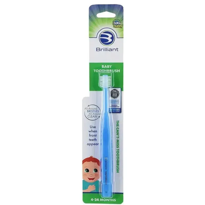 Baby Buddy Oral & Nasal Care*- Brilliant Baby Toothbrush, Blue
