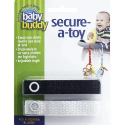 Baby Buddy Stroller Toys*- Secure A Toy Tether, Black/White