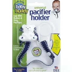 Baby Buddy Gift For Baby|Pacifier Clips & Cases*- Universal Pacifier Holder, Navy