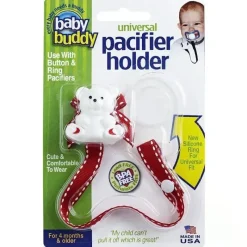 Baby Buddy Gift For Baby|Pacifier Clips & Cases*- Universal Pacifier Holder, Red