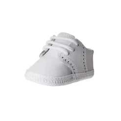 Baby Deer Baby Shoes*Crib Shoe Leather Saddle Oxford, White