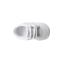 Baby Deer Baby Shoes*Crib Shoe Leather Saddle Oxford, White