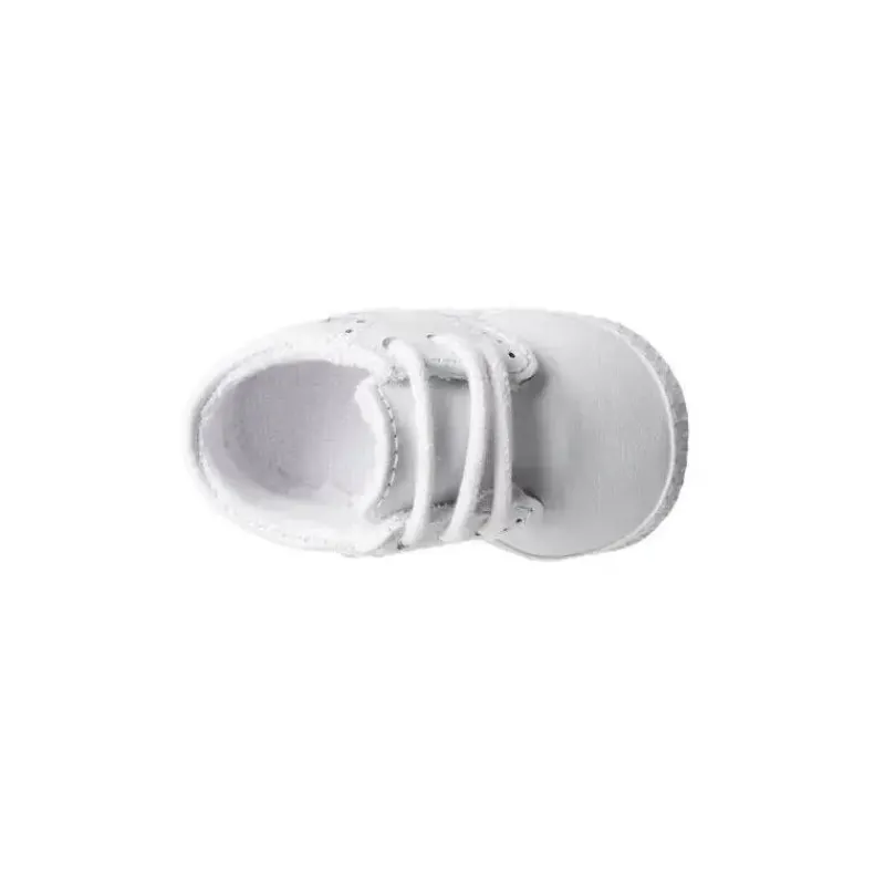 Baby Deer Baby Shoes*Crib Shoe Leather Saddle Oxford, White