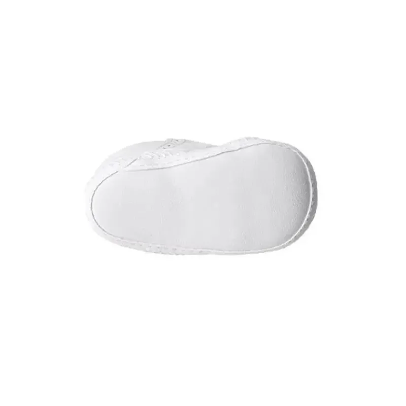 Baby Deer Baby Shoes*Crib Shoe Leather Saddle Oxford, White