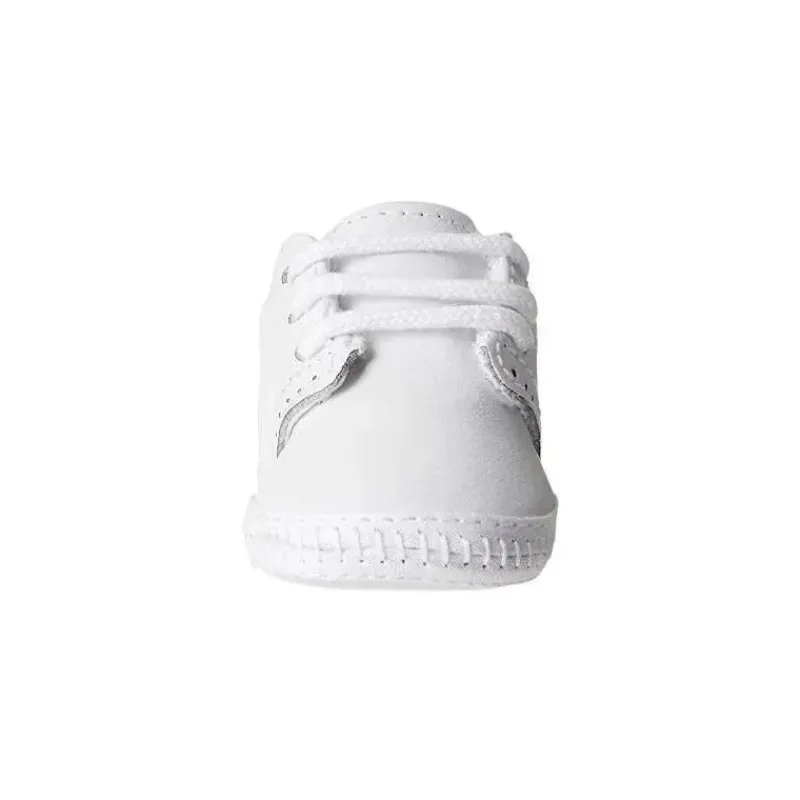 Baby Deer Baby Shoes*Crib Shoe Leather Saddle Oxford, White