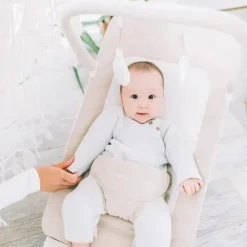 Baby Delight Bouncers, Swings & Rockers|Baby Shower*- Alpine Deluxe Portable Bouncer, Organic Oat