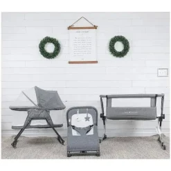Baby Delight Bouncers, Swings & Rockers|Baby Shower*- Alpine Deluxe Portable Bouncer, 0-6 months, Charcoal Tweed
