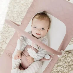 Baby Delight Bouncers, Swings & Rockers|Baby Shower*- Alpine Deluxe Portable Bouncer, 0-6 months, Organic Rose