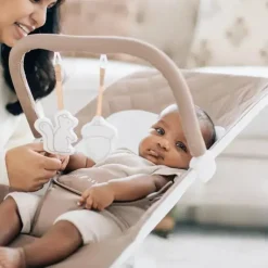Baby Delight Bouncers, Swings & Rockers|Baby Shower*- Alpine Deluxe Portable Bouncer, 0-6 months, Organic Mocha