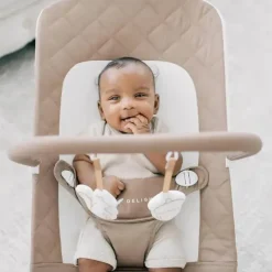 Baby Delight Bouncers, Swings & Rockers|Baby Shower*- Alpine Deluxe Portable Bouncer, 0-6 months, Organic Mocha