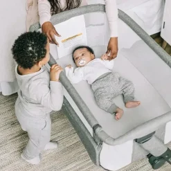 Baby Delight Bassinets & Cradles*- Beside Me Dreamer Bassinet, 6-Position Height Adjustment, Charcoal Tweed