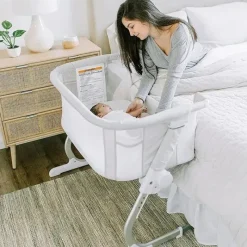 Baby Delight Cradle & Bassinet Bedding*- Beside Me Dreamer Bassinet And Bedside Sleeper, Driftwood Grey