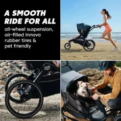 Baby Jogger Jogging Strollers|Cool Baby Products*- City Prix™ Jogger X Bike Trailer, Ambition Black