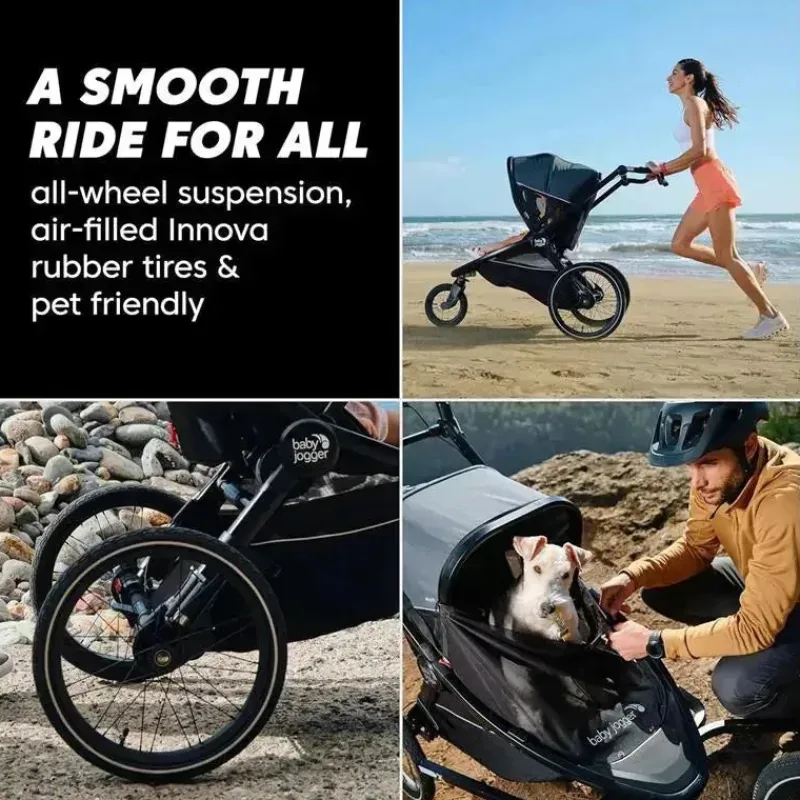 Baby Jogger Jogging Strollers|Cool Baby Products*- City Prix™ Jogger X Bike Trailer, Ambition Black