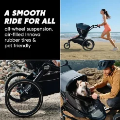 Baby Jogger Jogging Strollers|Cool Baby Products*- City Prix™ Jogger X Bike Trailer Stroller, Ambition Black