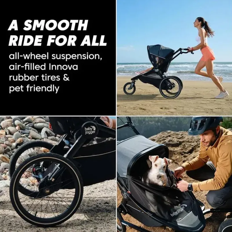 Baby Jogger Jogging Strollers|Cool Baby Products*- City Prix™ Jogger X Bike Trailer Stroller, Ambition Black