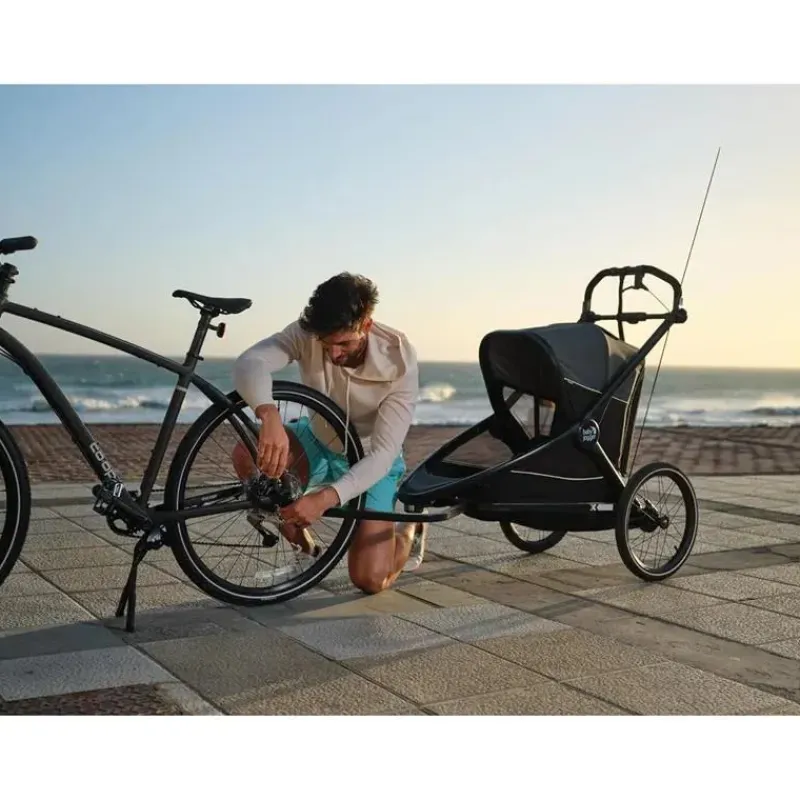 Baby Jogger Jogging Strollers|Cool Baby Products*- City Prix™ Jogger X Bike Trailer Stroller, Ambition Black