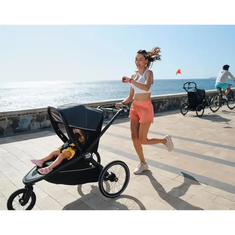Baby Jogger Jogging Strollers|Cool Baby Products*- City Prix™ Jogger X Bike Trailer Stroller, Ambition Black
