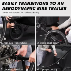 Baby Jogger Jogging Strollers|Cool Baby Products*- City Prix™ Jogger X Bike Trailer Stroller, Ambition Black