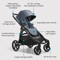 Baby Jogger Single Strollers*- City Select 2 Single to Double Stroller, Frosted Ivory