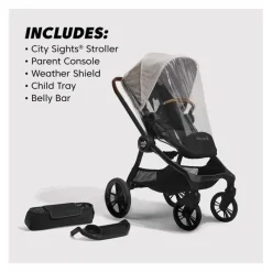 Baby Jogger Single Strollers*- City Sights Stroller Bundle, Frosted Ivory