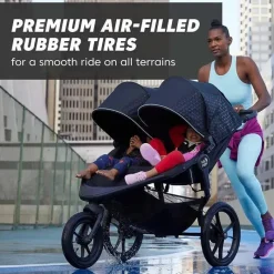 Baby Jogger Double Strollers*- Summit X3 Jogging Double Stroller, Midnight Black