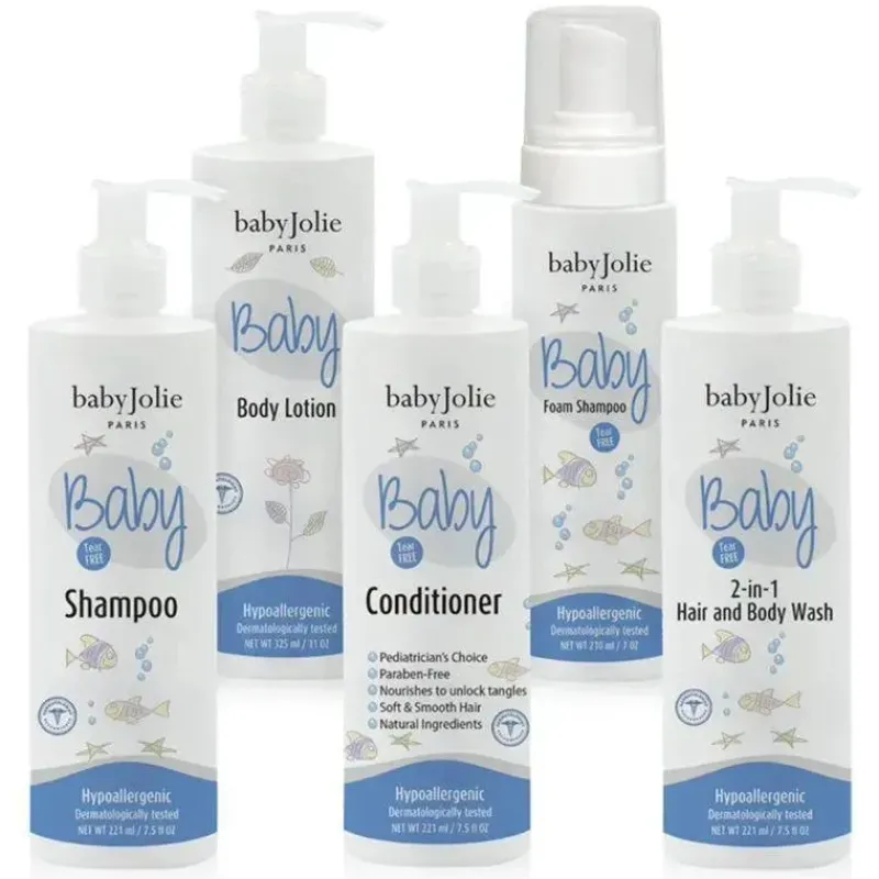 Baby Jolie Bath Gift Set|Shampoo & Conditioner*- Baby Bath Set 5Pk (Shampoo, Body Lotion, Conditioner, Foam Shampoo & 2-In-1 Hair And Body Wash)