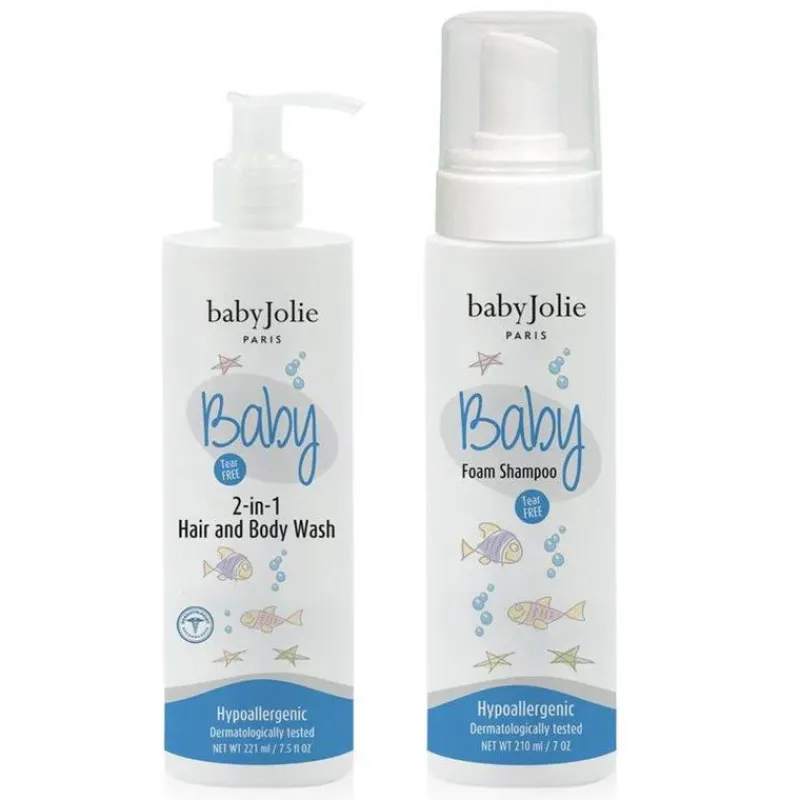 Baby Jolie Bath Gift Set|Shampoo & Conditioner*- Baby Wash Set ( 2-In-1 Body & Hair Wash & Foam Shampoo)