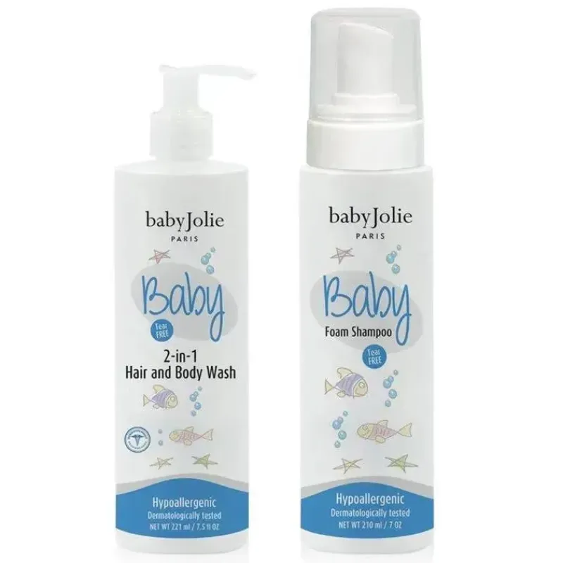 Baby Jolie Bath Gift Set|Shampoo & Conditioner*- Baby Wash Set ( 2-In-1 Body & Hair Wash & Foam Shampoo)
