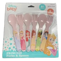 Baby King Disney Princess|Utensils & Accessories*- Disney Baby Princess Forks & Spoons 6 Piece Set