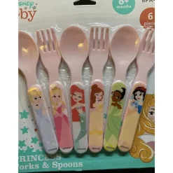 Baby King Disney Princess|Utensils & Accessories*- Disney Baby Princess Forks & Spoons 6 Piece Set