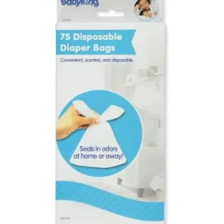 Baby King Diaper Pails & Refills*- 75Pk Disposable Diaper Bags