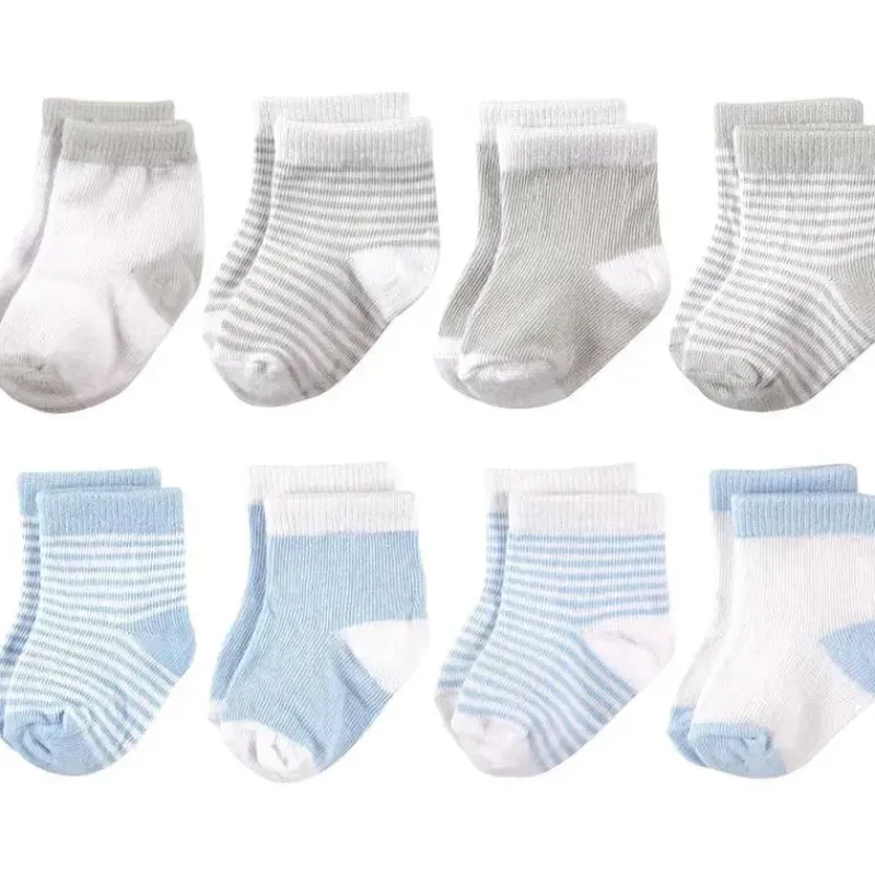 Baby Vision Baby Gloves & Socks*- Baby Girls' Cotton Rich Newborn and Terry Socks, 0-6M, 8Pk