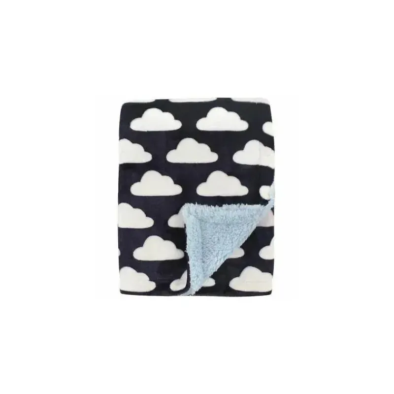 Baby Vision Blankets & Quilts*- Double Layer Blanket, Navy Clouds