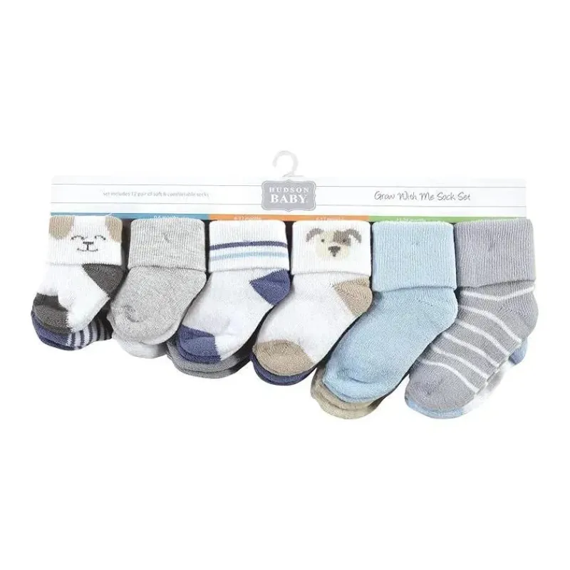 Baby Vision Baby Gloves & Socks*- Grow With Me Socks 12Pk, Dog