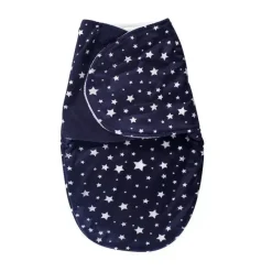 Baby Vision Swaddles & Wearable Blankets*- Hudson Baby Plush Swaddle Wrap, Navy Star, 0/3M