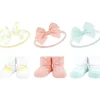 Baby Vision Baby Hair Accessories|Clothing Gift Set*- Hudson Baby Girl's Headband and Socks Giftset, Lemon