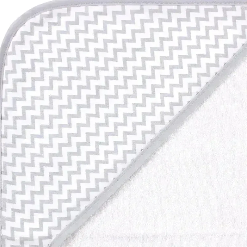 Baby Vision Baby Bath Towels*- Hudson Baby Unisex Baby Cotton Rich Hooded Towels, White Dots Gray Elephant