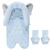 Baby Vision Car Seat Buntings, Canopies & Cushions*- Hudson Baby Unisex Baby Car Seat Insert and Strap Covers, Blue Elephant
