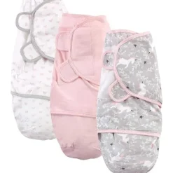 Baby Vision Swaddles & Wearable Blankets*- Hudson Baby Unisex BabyCotton Swaddle Wrap, Grey Unicorn, 0-3 Months