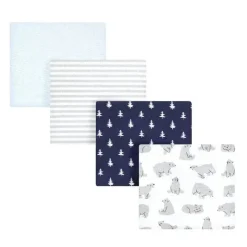 Baby Vision Blankets & Quilts*- Hudson Baby Cotton Flannel Receiving Blankets, Bear Poses