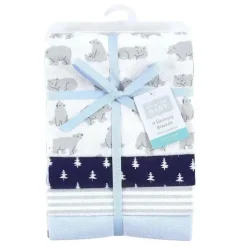 Baby Vision Blankets & Quilts*- Hudson Baby Cotton Flannel Receiving Blankets, Bear Poses